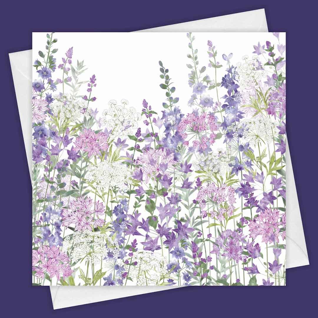 Floral Symphony Greeting Card by Fiona Calder - Just Makers Fiona Calder Designs