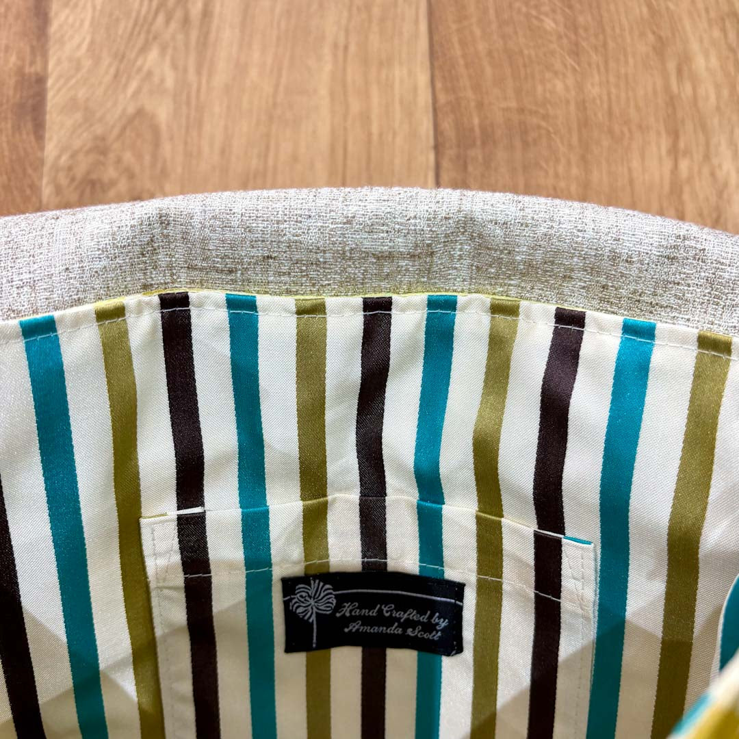 Floral Yellow Kimono Silk Handbag Inner - Amanda Scott_Just Makers