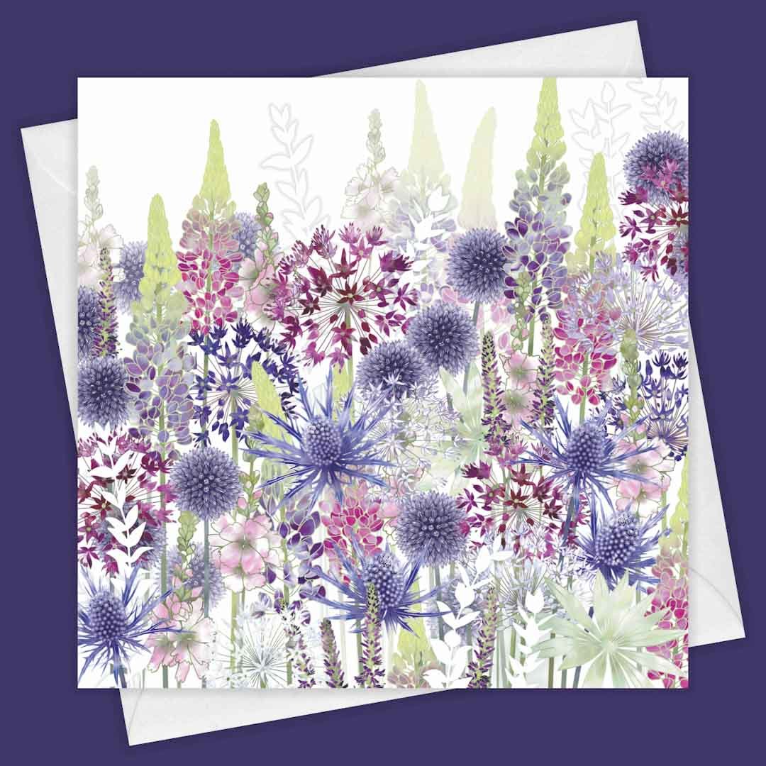 Flower Dance Greeting Card by Fiona Calder - Just Makers Fiona Calder Designs
