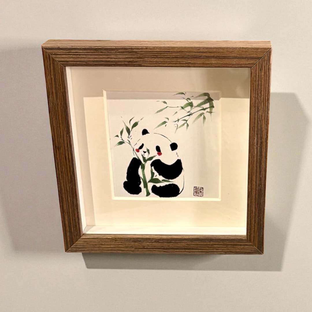 Framed Panda Print - Su Yao - Just Makers Su Yao Wukong China Art Craft