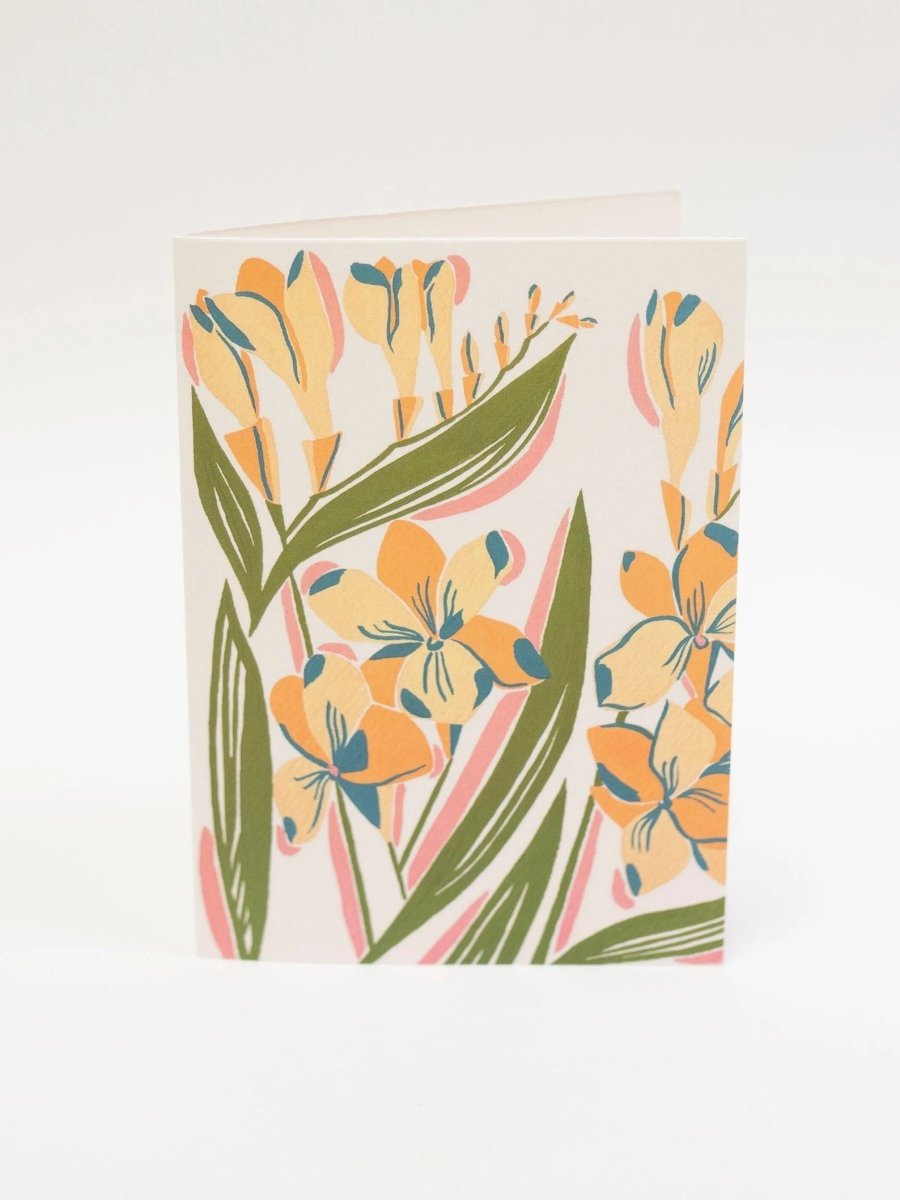 Freesia Greeting Card - Megan Carter - Just Makers Megan Carter
