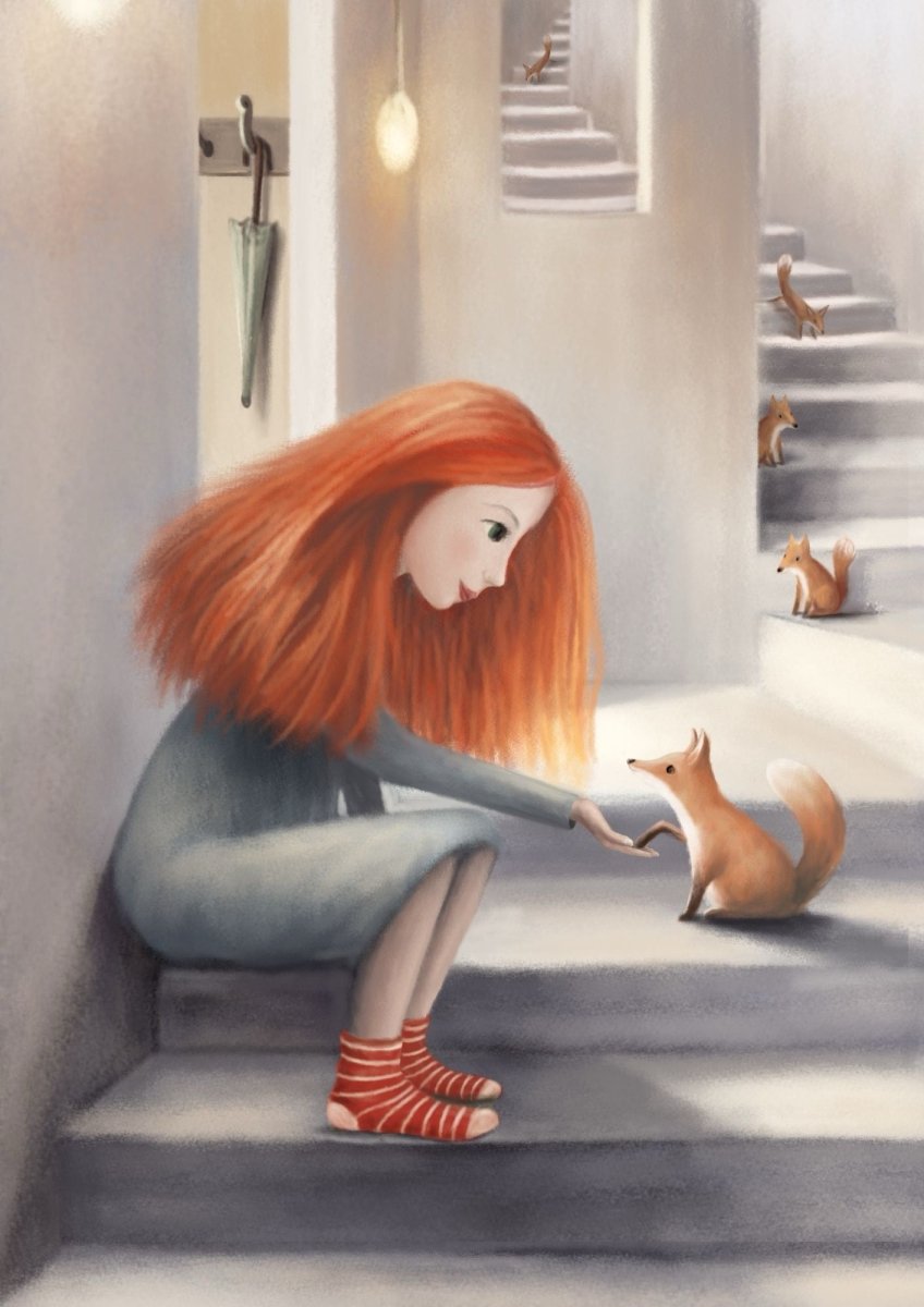 Friendly Foxes Greeting Card - Demelsa Haughton - Just Makers Demelsa Haughton Illustration