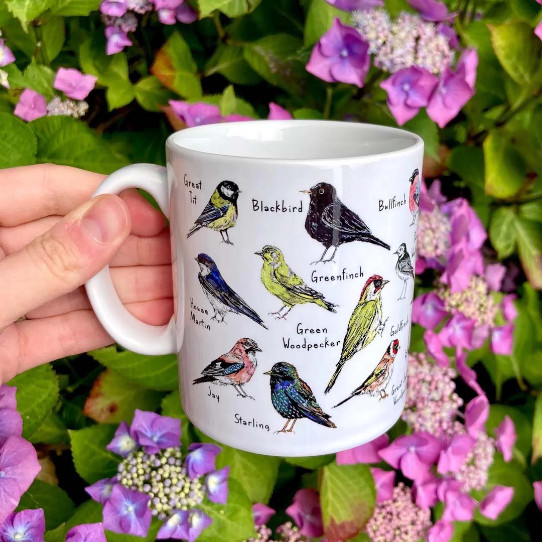 Garden Birds Ceramic Mug - HD Designs - Just Makers HD Designs