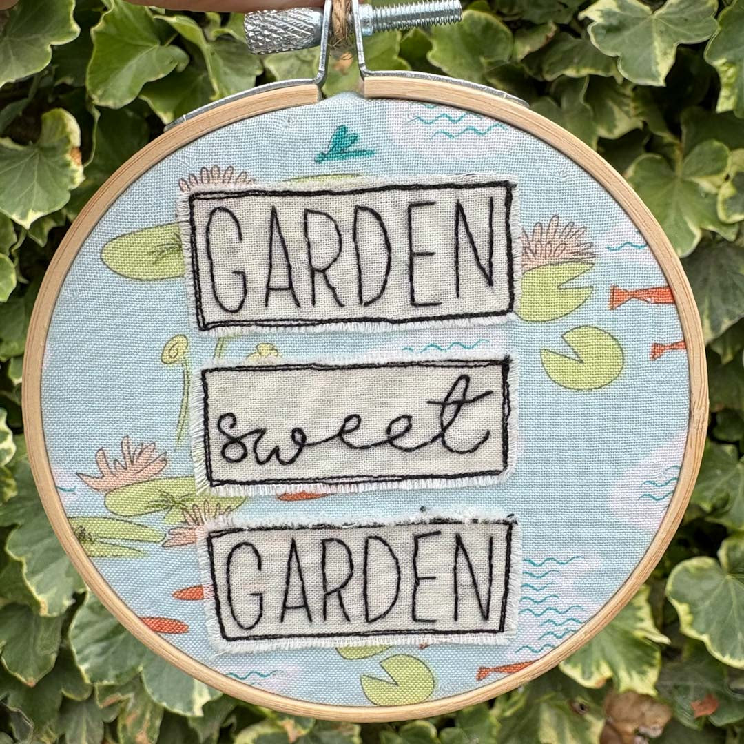 Garden Sweet Garden Embroidery Hoop by Chloe Reanne Embroidery_Just Makers