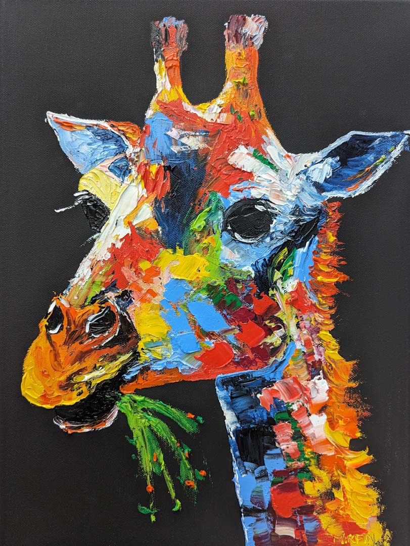 Giraffe Signed Print - Paul Mirfin_Just Makers
