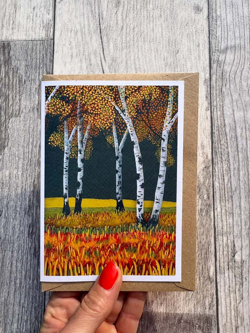 Glass Forest A5 Greeting Card by Sarah Jane Nicholls - Just Makers Sarah Jane Nicholls