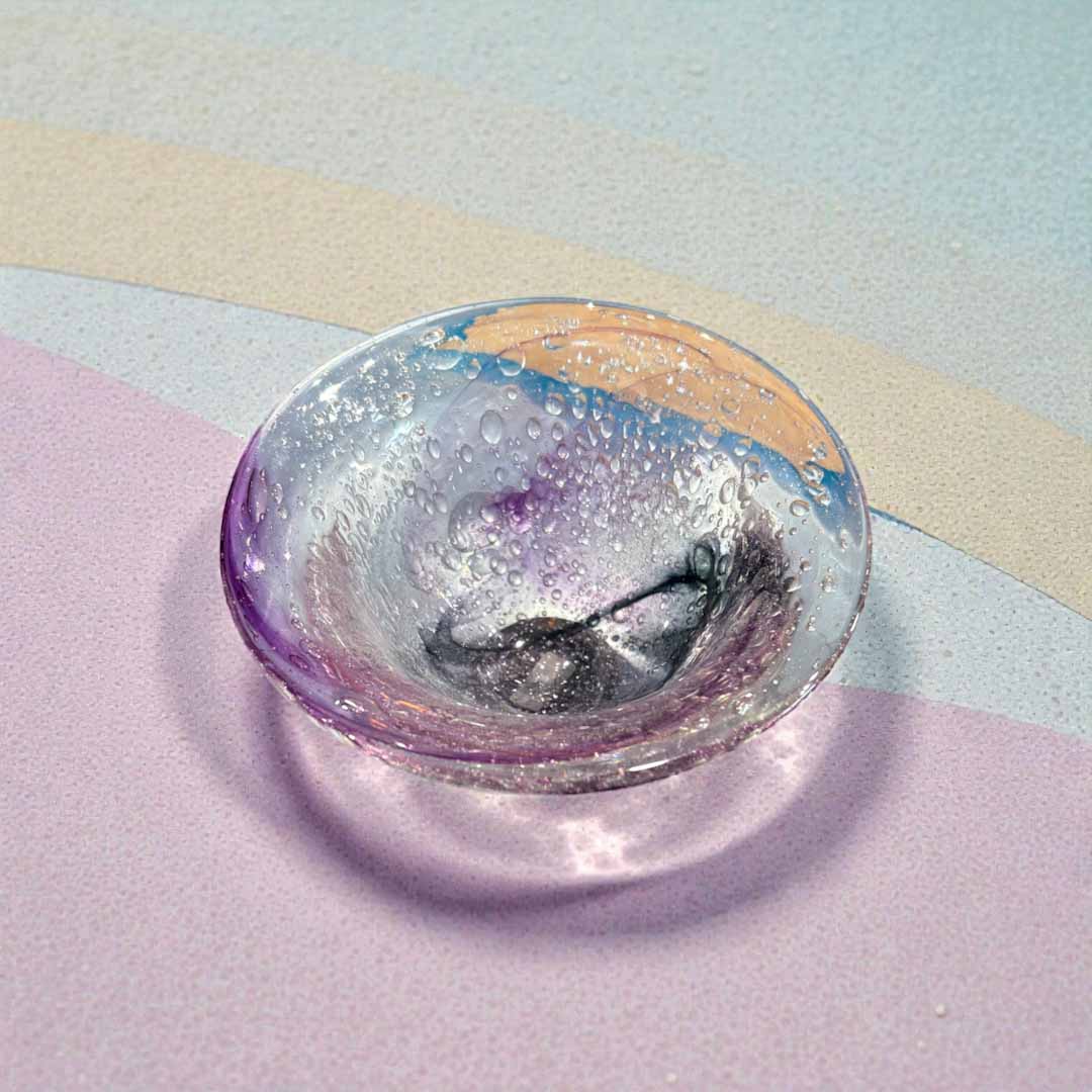 Glass Lilac Bowl - Sanders & Wallace Glassmakers_Just Makers