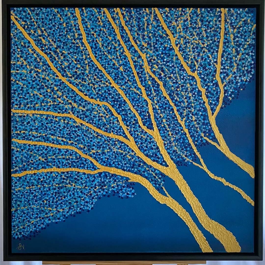Golden Tree Original Painting - Sarah Jane Nicholls - Just Makers Sarah Jane Nicholls