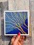Golden Tree Square Greeting Card - Sarah Jane Nicholls_Just Makers