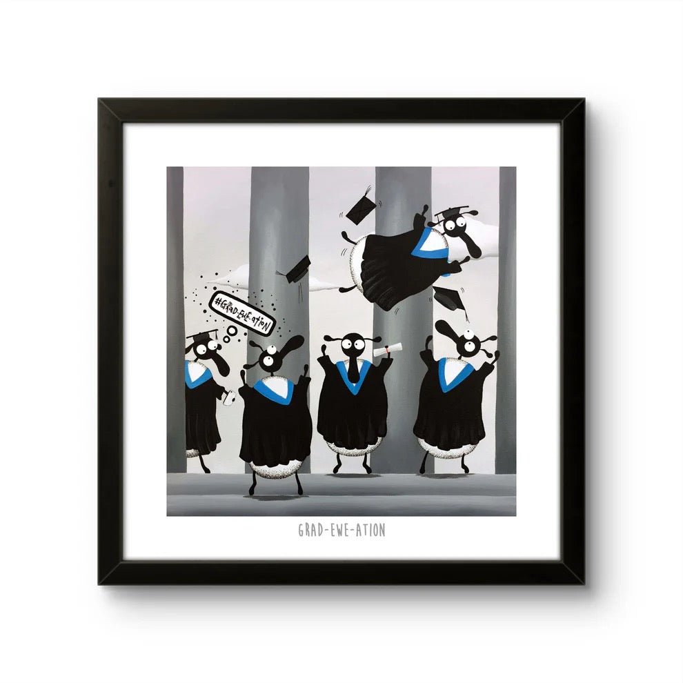 Grad - Ewe - Ation 10" Print - Mervyn Tay Art - Just Makers Mervyn Tay Art