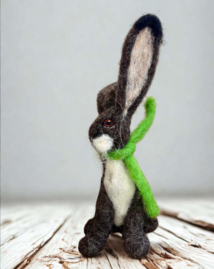 Grey Felt Hare - Pam Chilton_Just Makers