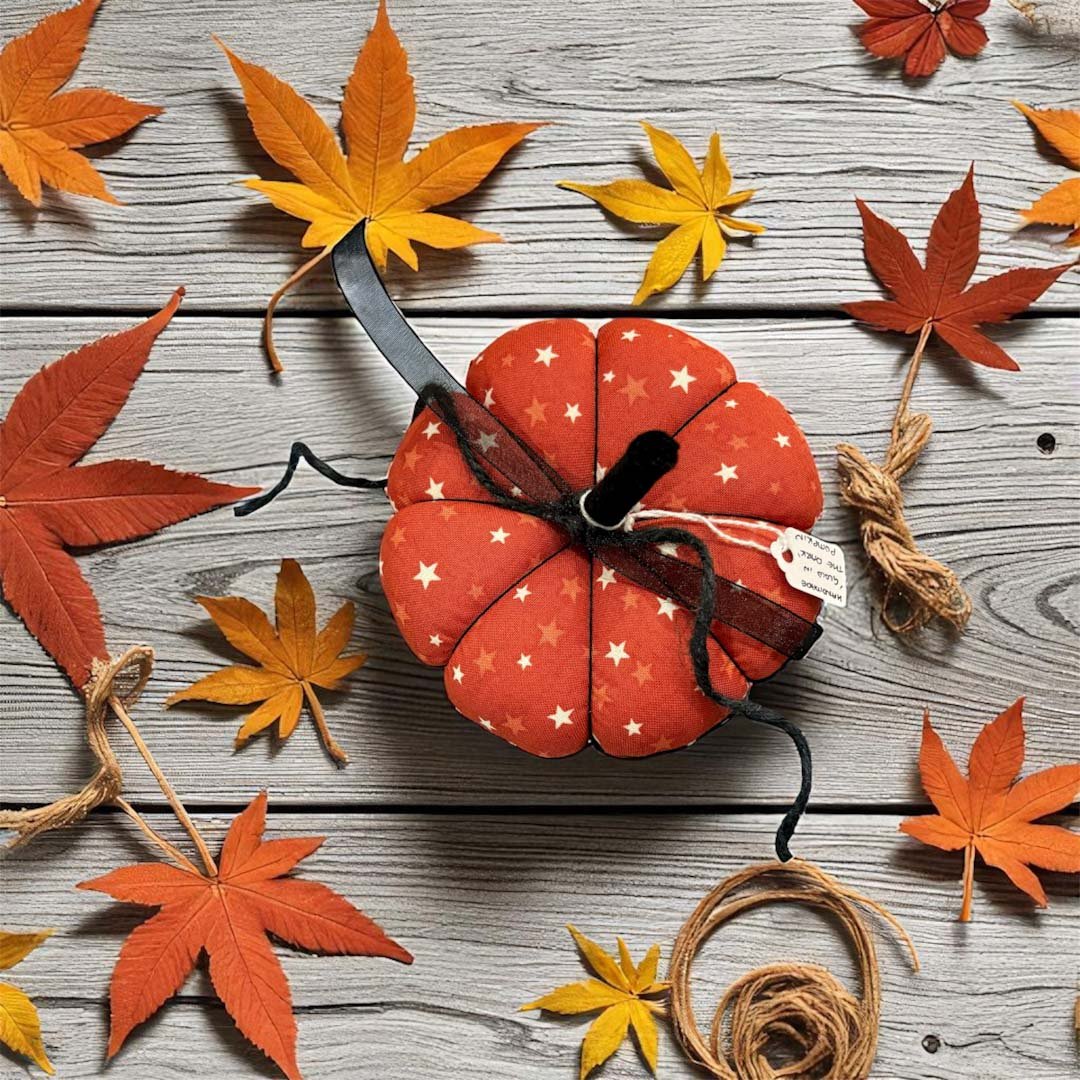 Halloween Fabric Pumpkin Large - Alice and Audrey - Just Makers Alice & Audrey