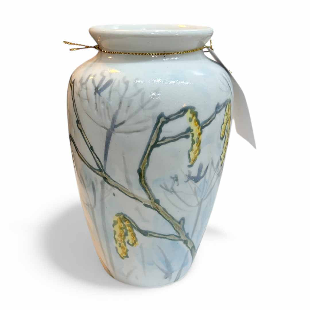 Hand Painted Bird Vase - Jenny Blue Art_Just Makers