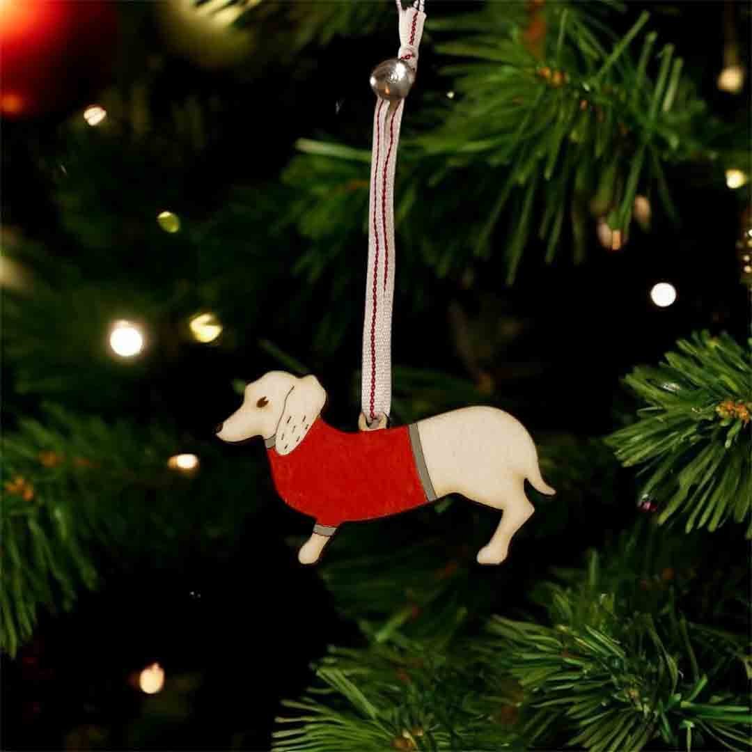 Hand Painted Dachshund Wooden Decoration - Natty Deco - Just Makers Natty Deco