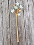 Hand Painted Forget-Me-Not Green Stem - Natty Deco_Just Makers