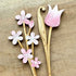 Hand Painted Pink Blossom Stem - Natty Deco