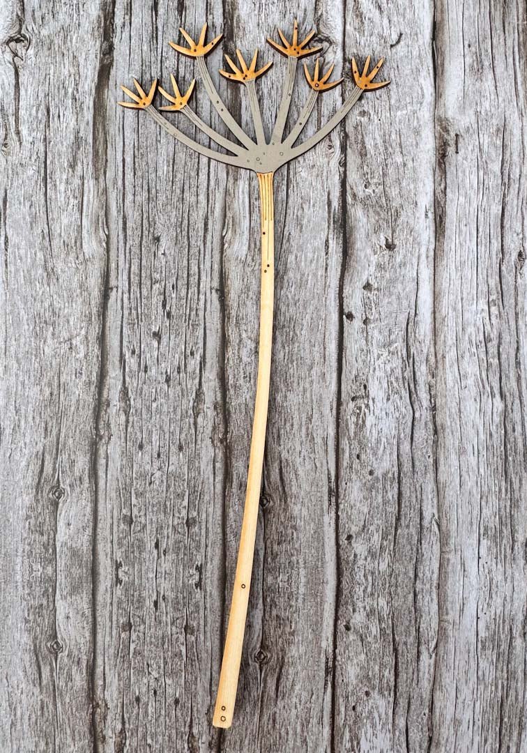 Hand Painted Seed Head Stem - Natty Deco - Just Makers Natty Deco