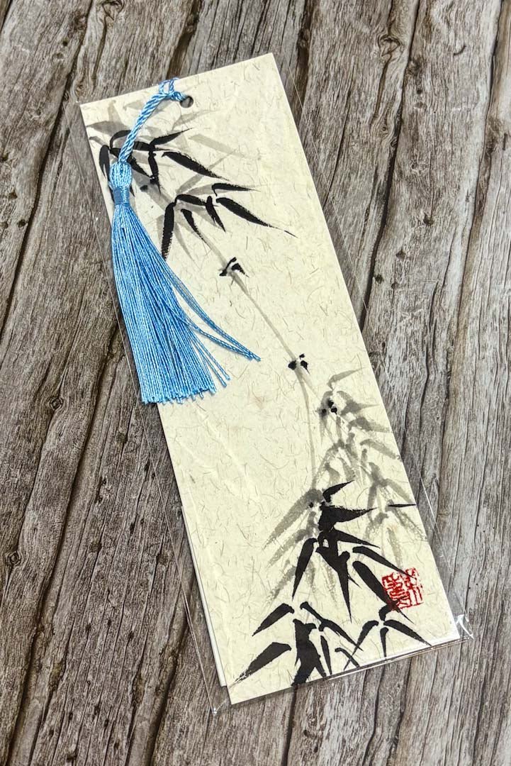 Handpainted Bamboo Bookmark - Su Yao - Just Makers Su Yao Wukong China Art Craft