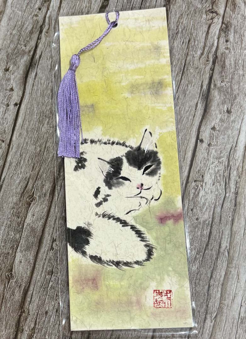 Handpainted Cat Bookmark - Su Yao - Just Makers Su Yao Wukong China Art Craft