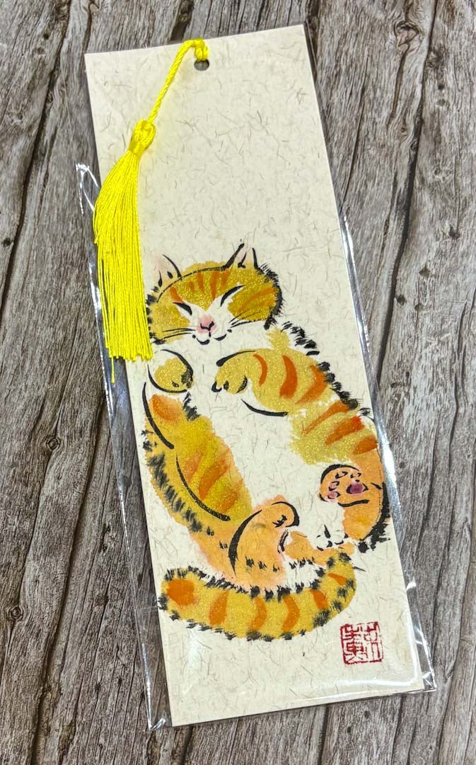 Handpainted Cat Bookmark - Su Yao - Just Makers Su Yao Wukong China Art Craft
