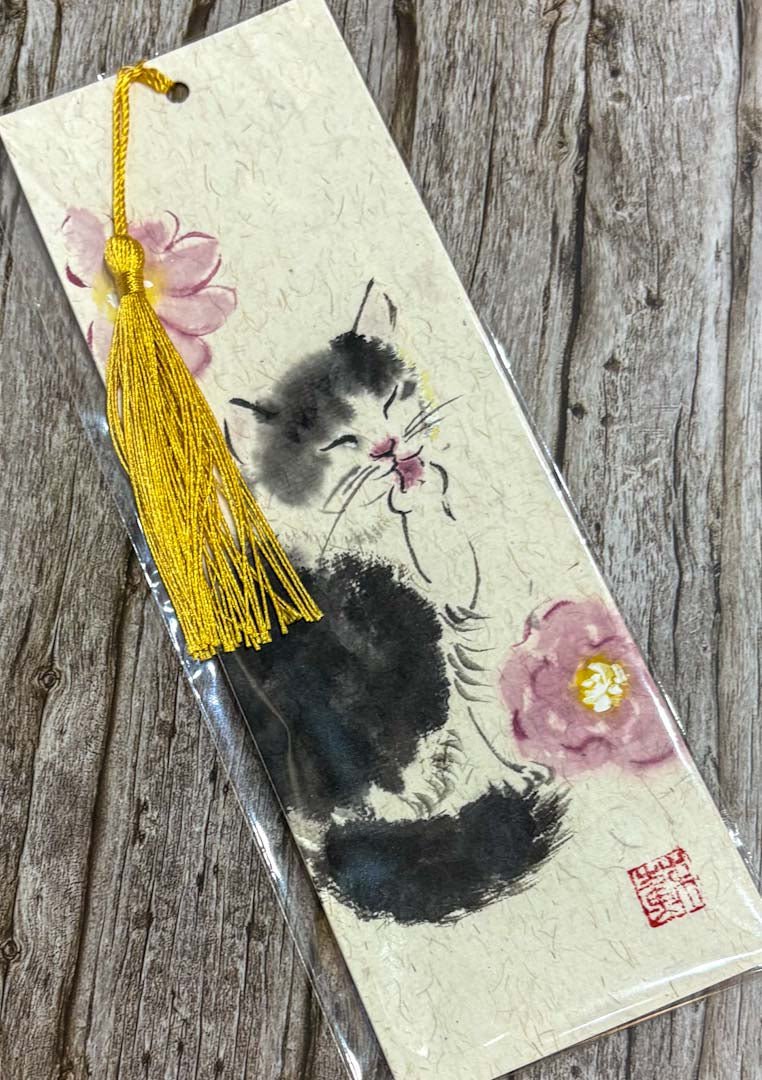Handpainted Cat Bookmark - Su Yao - Just Makers Su Yao Wukong China Art Craft