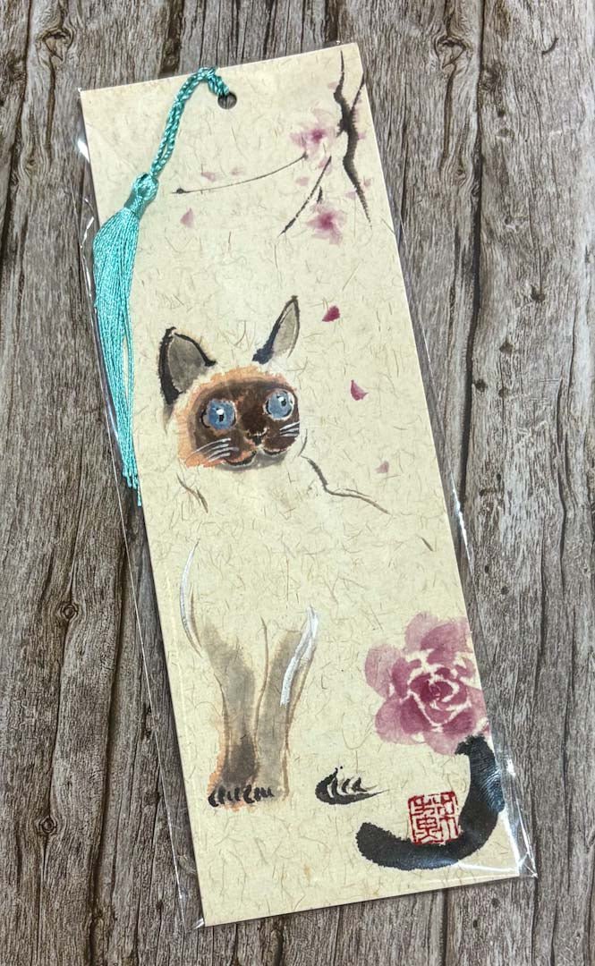 Handpainted Cat Bookmark - Su Yao - Just Makers Su Yao Wukong China Art Craft
