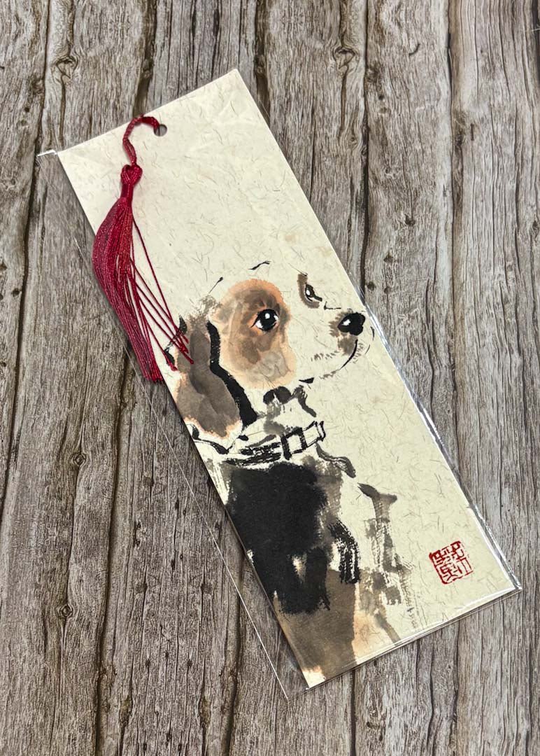 Handpainted Dog Bookmark - Su Yao - Just Makers Su Yao Wukong China Art Craft