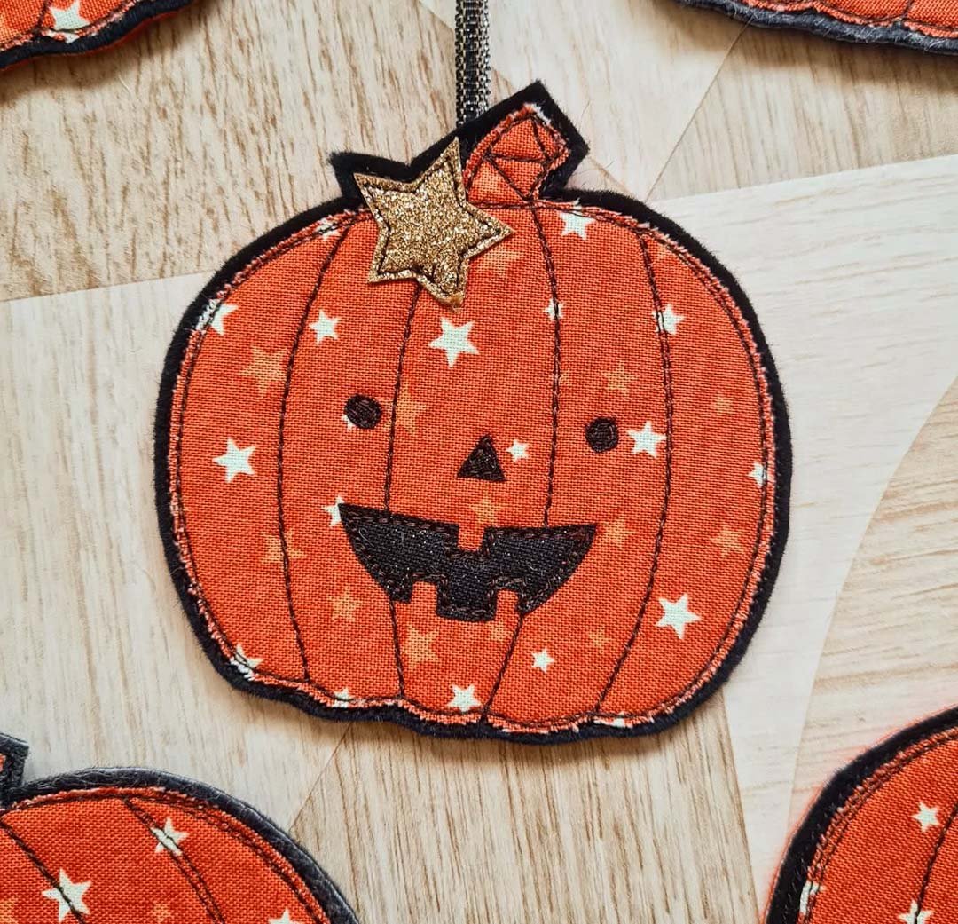 Hanging Fabric Pumpkin - Alice and Audrey - Just Makers Alice & Audrey