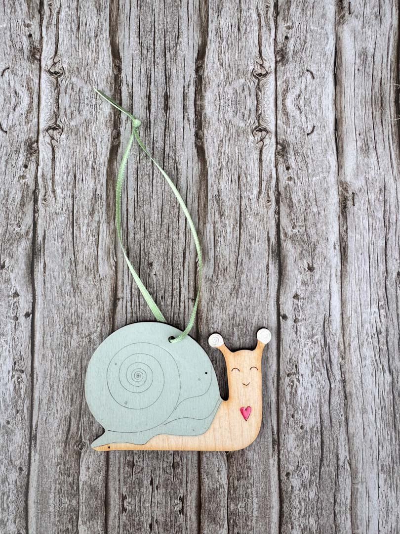 Hand Painted Hanging Snail Decoration - Natty Deco - Just Makers Natty Deco