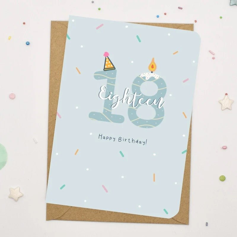 Happy 18th Birthday Card - Scribble & Print Co - Just Makers Rachel of Scribble & Print Co