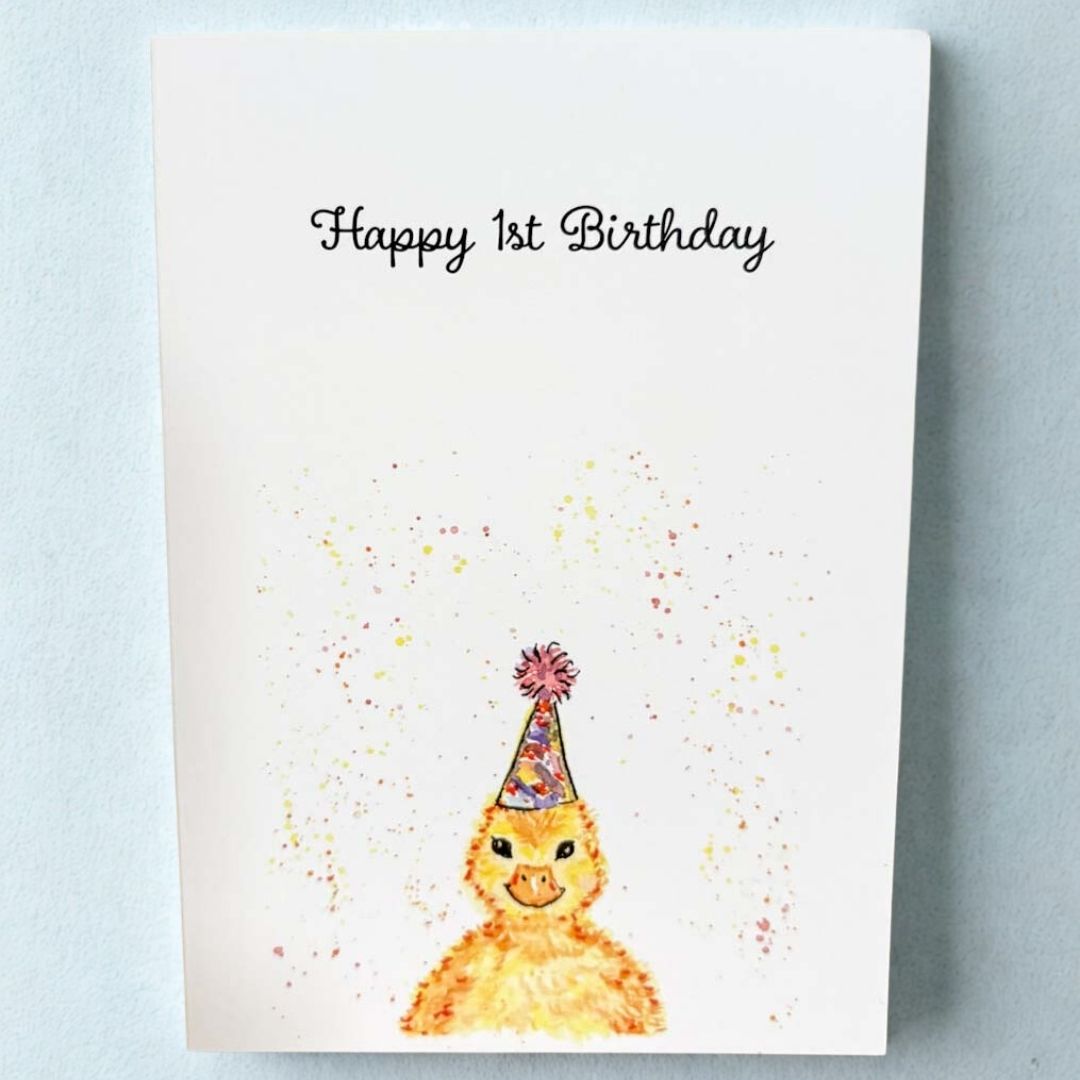 Happy 1st Birthday Card - Beverley Holgate - Just Makers Beverley Holgate