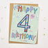 Happy 4th Birthday Card - Scribble & Print Co_Just Makers