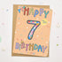 Happy 7th Birthday Card - Scribble & Print Co_Just Makers
