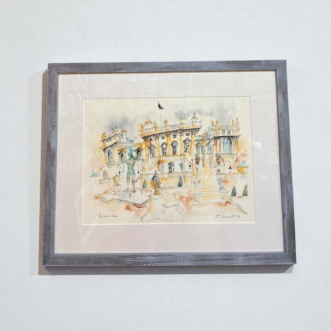 Harewood House Framed ORIGINAL Painting - Tim Gomersall Art - Just Makers Tim Gomersall Art