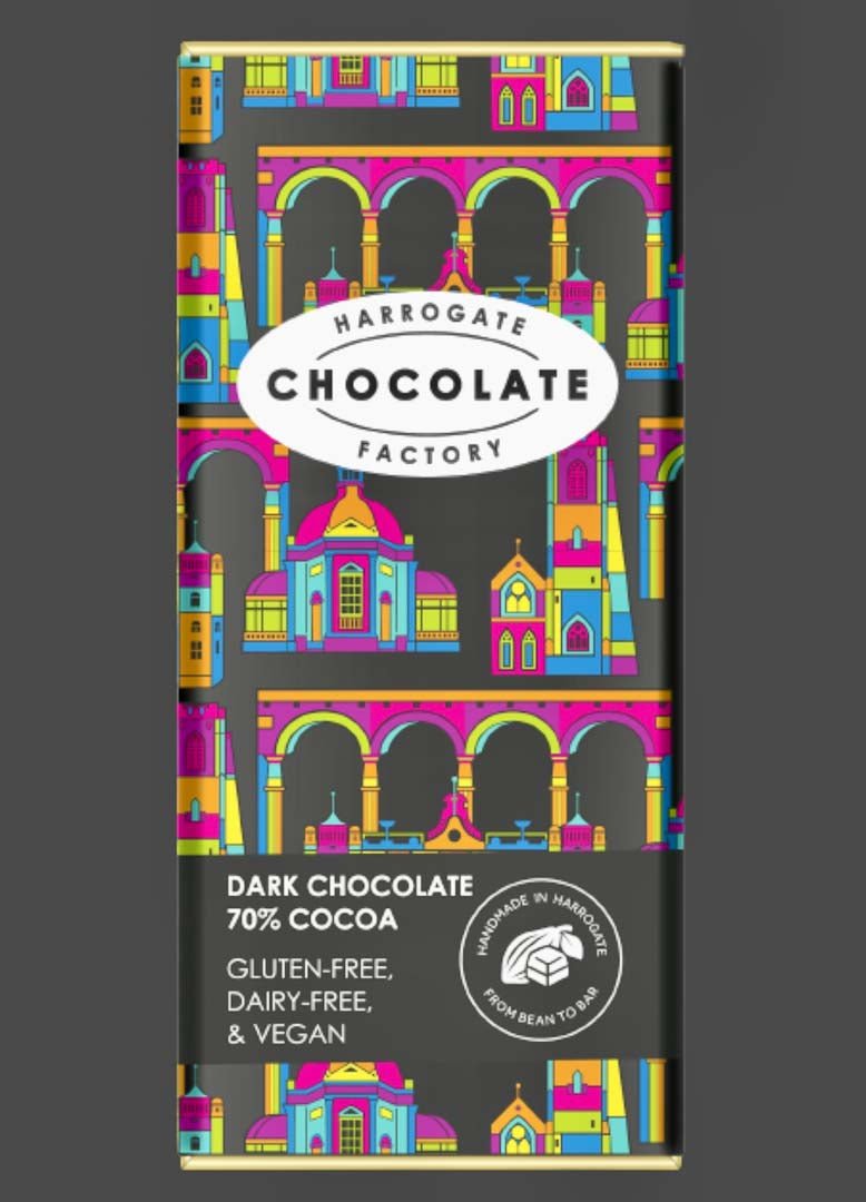 Harrogate Chocolate Factory Bar - Dark Chocolate - Just Makers Harrogate Chocolate Factory
