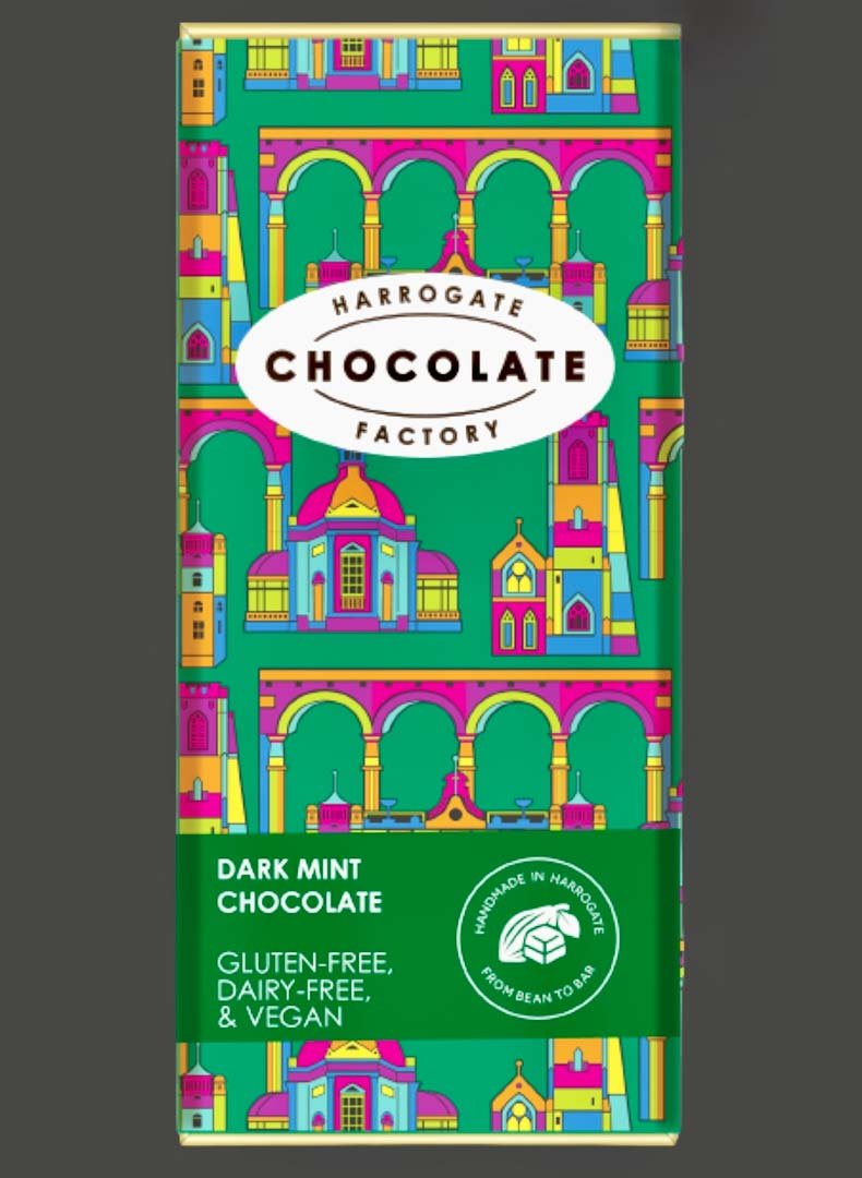 Harrogate Chocolate Factory Bar - Dark Chocolate Mint - Just Makers Harrogate Chocolate Factory