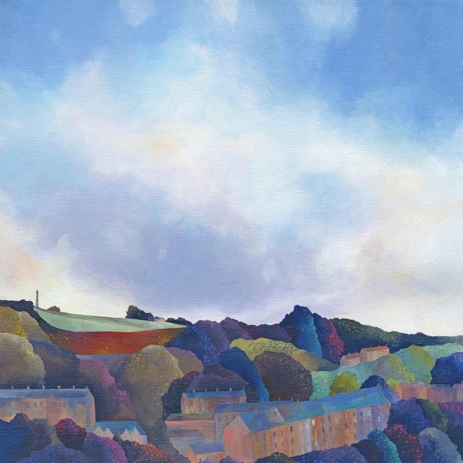 Hebden Houses Ltd Edition Giclée Print - Julia Ogden - Just Makers Julia Ogden