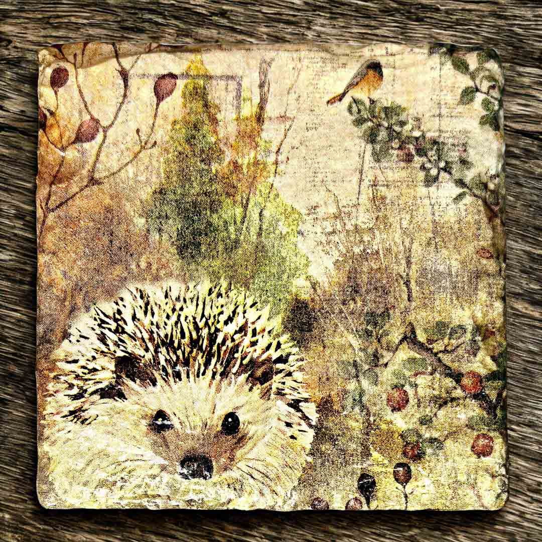 Hedgehog Coaster Slate - Sarah Tustin_Just Makers