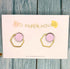 Hexa Stud Earrings Lilac - Red Paper House_Just Makers