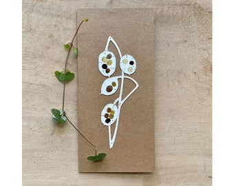 Honesty Motif Papercut Card - Natty Deco_Just Makers