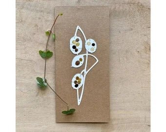 Honesty Motif Papercut Card - Natty Deco - Just Makers Natty Deco