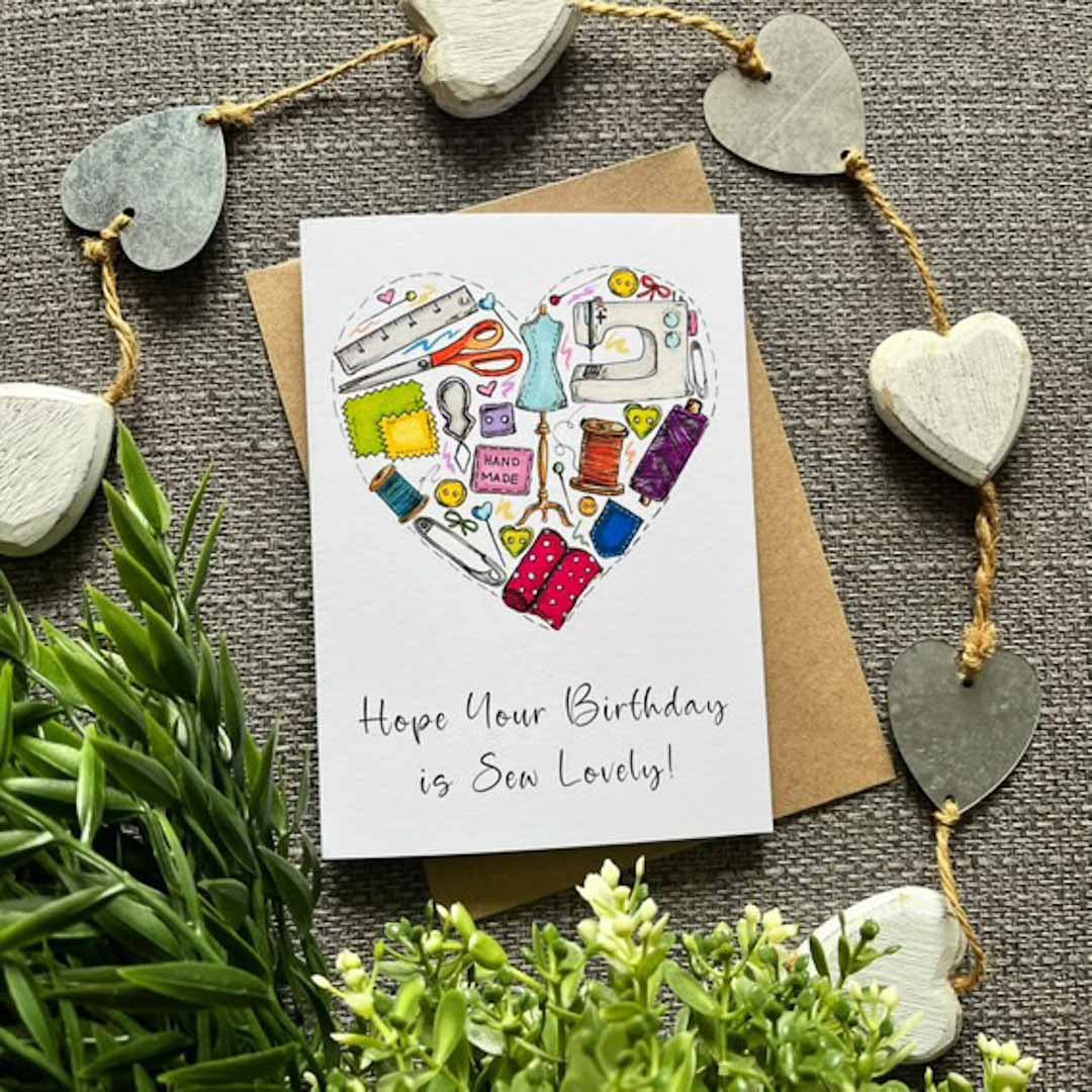 Hope Your Birthday is Sew Lovely Card - HD Designs - Just Makers HD Designs