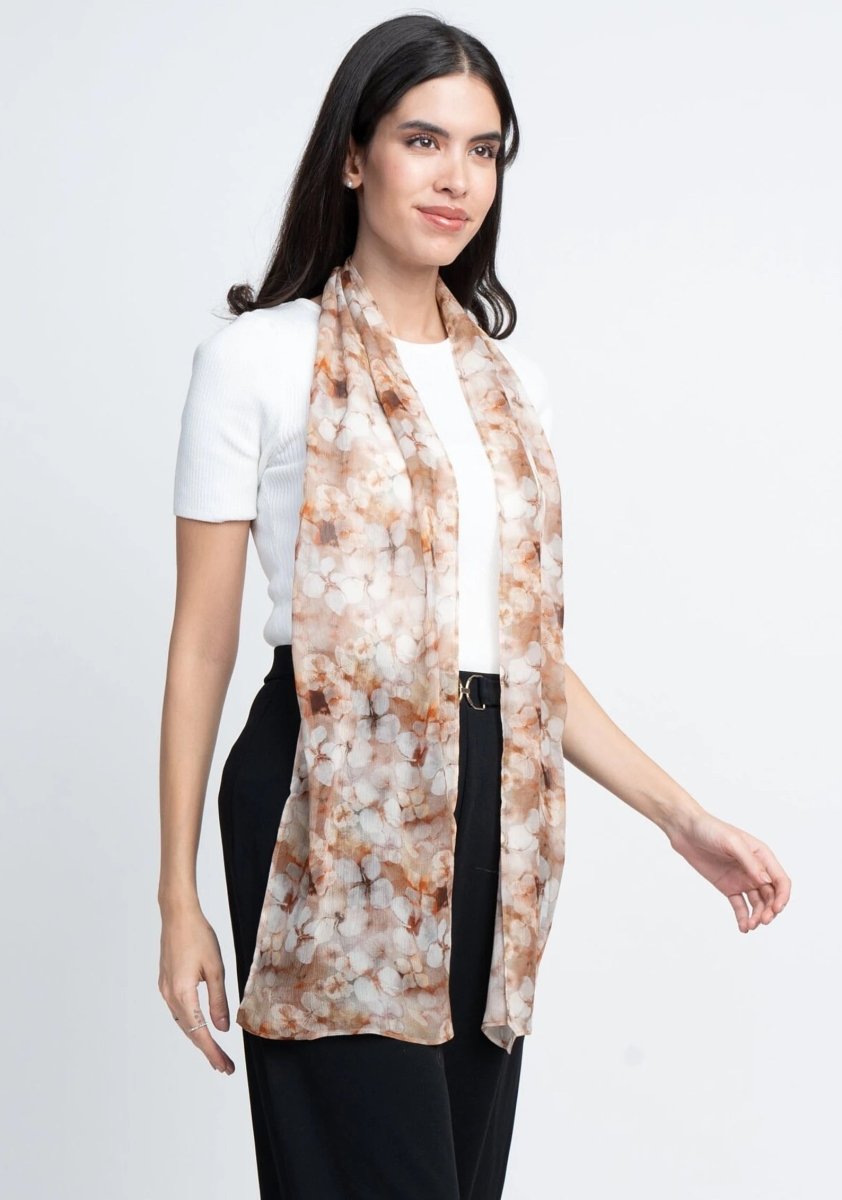 Hydrangeas Chiffon Silk Scarf - Pattern Passion - Just Makers Pattern Passion