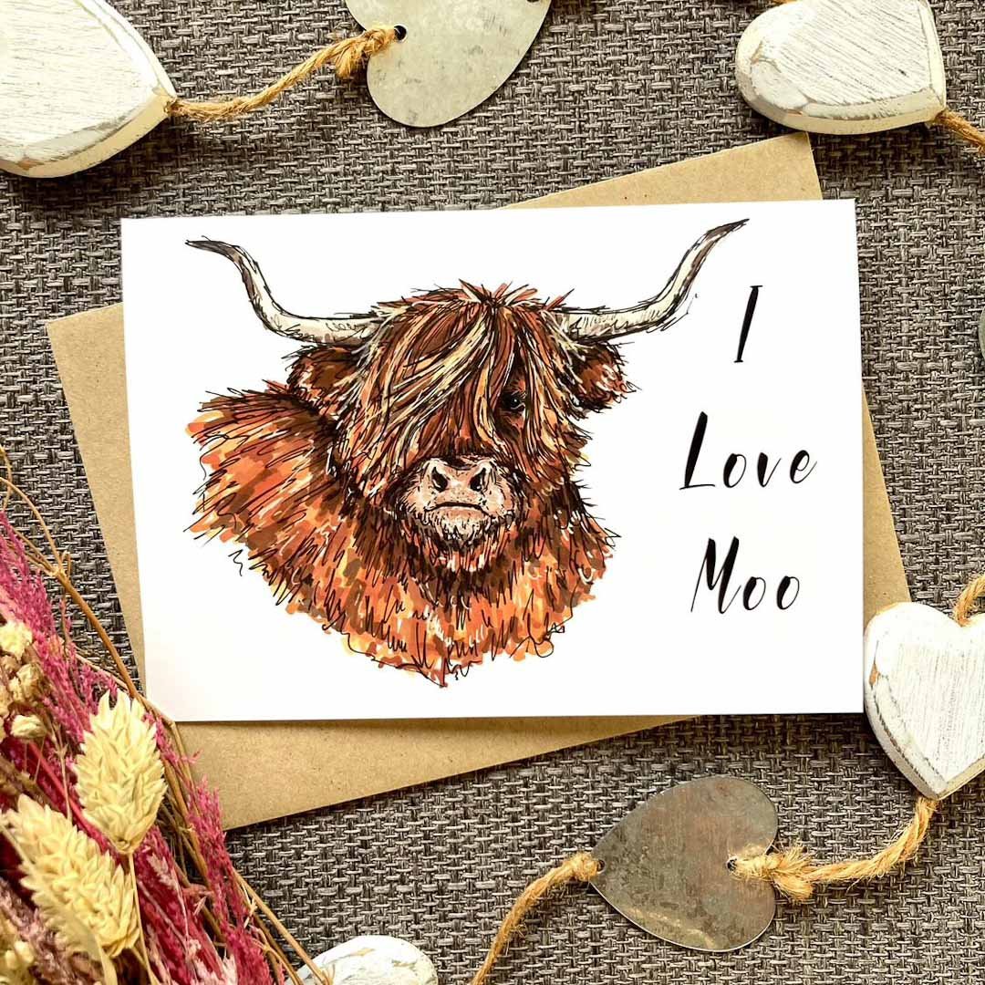 I Love Moo Card - HD Designs - Just Makers HD Designs