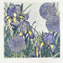 Irises and Alliums Linocut Unframed Print_Just Makers