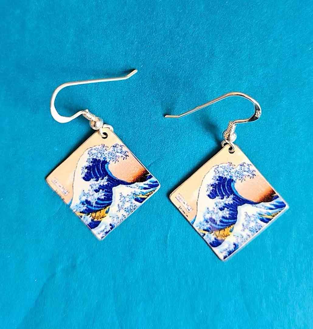 Japanese Waves Earrings - Nancy Jones_Just Makers