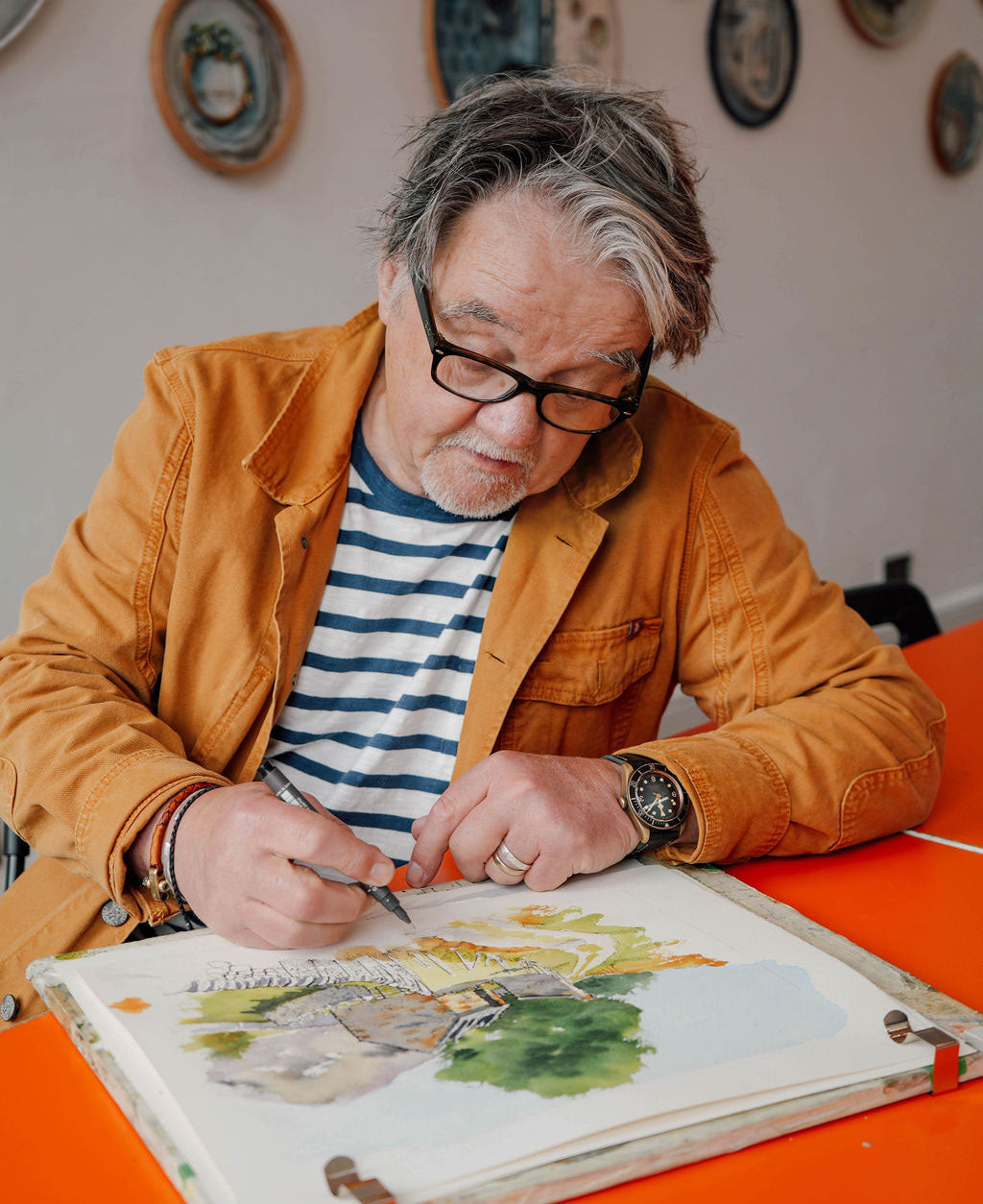 John painting at home