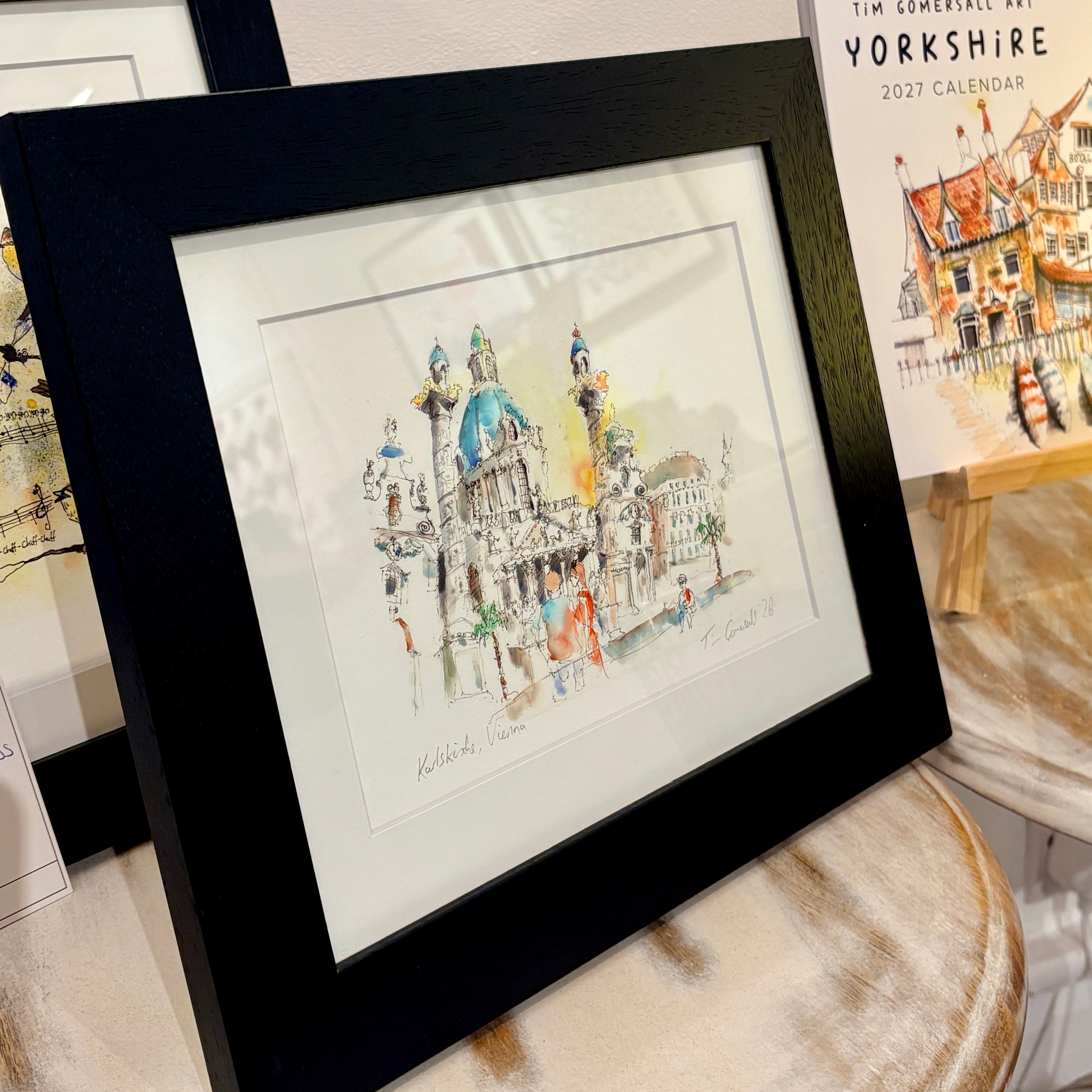 Karlskirche Framed A5 Print - Tim Gomersall Art_Just Makers