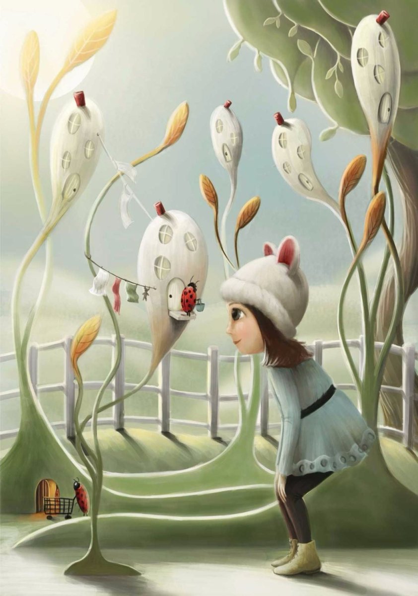 Ladybird Village Greeting Card - Demelsa Haughton - Just Makers Demelsa Haughton Illustration