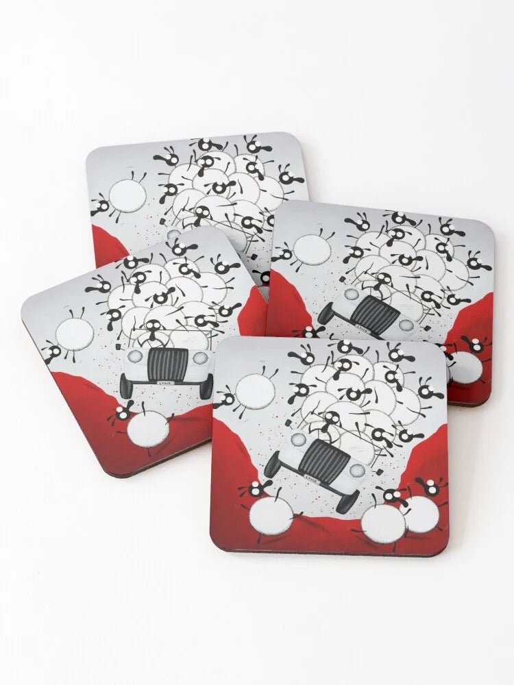 Lamb Rover Coaster - Mervyn Tay Art - Just Makers Mervyn Tay Art